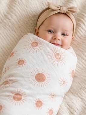 Neutral & Pastel Printed Muslin Swaddle